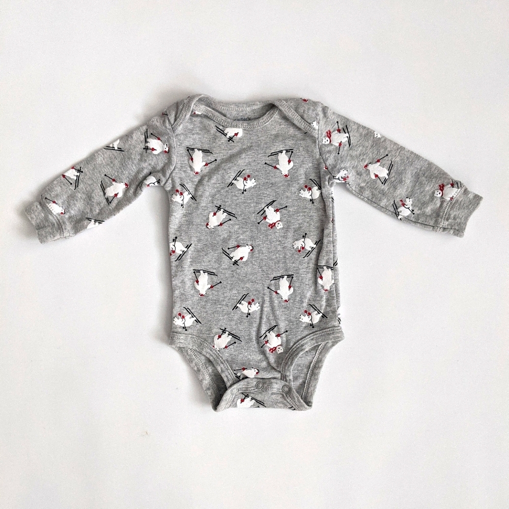 Carter's Skiing Polar Bear Onesie Bodysuit